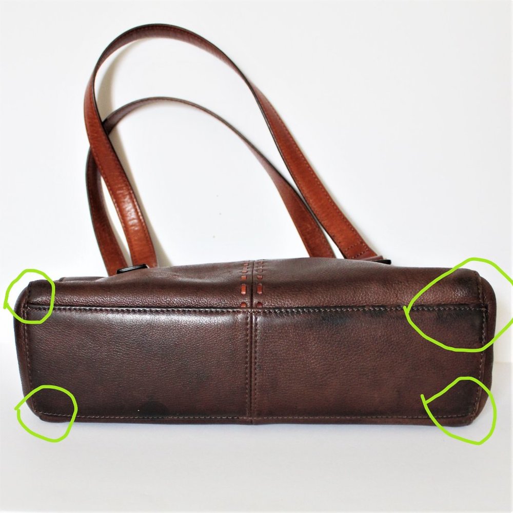 Fossil Vintage Brown Leather Shoulder Bag - Picture 7 of 9